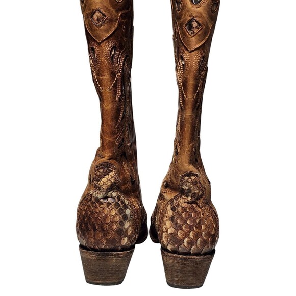 Corral Python Womens Vintage Cowboy Boots Size 9 - Picture 6 of 13